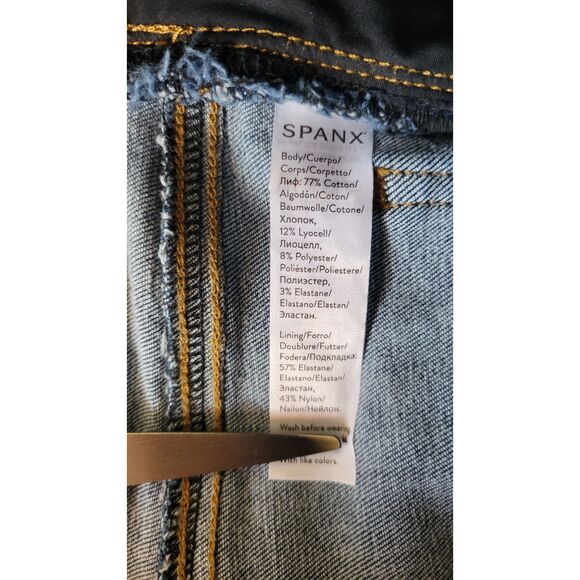 Spanx Distressed Ankle Skinny Pull On Jeans - Picture 5 of 5